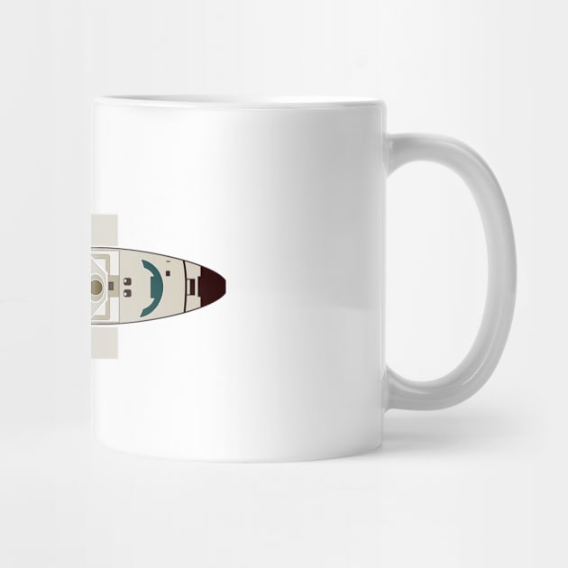 Space Shuttle Top View Retro by retrovectors